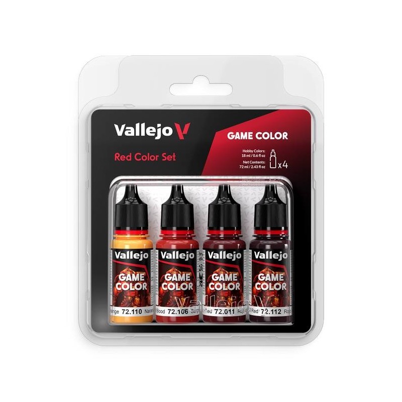 Game Color Set: Rojo 4X18Ml.