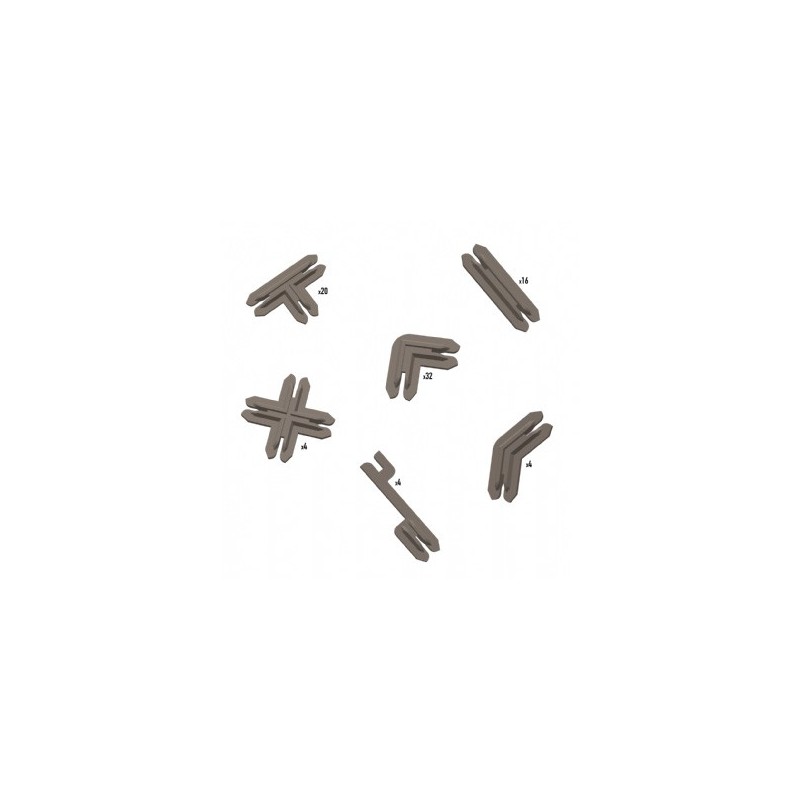 Plastic Terrain Clips - Brown