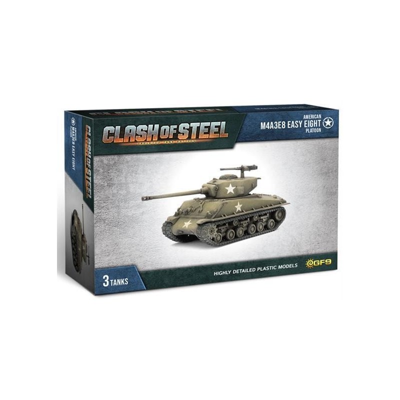 M4A3E8 Easy Eight Tank Platoon (x3 Plastic)  -- Preorder --